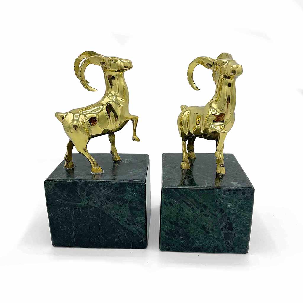 Capra Bookend featuring a rustic design, ideal for organizing books and adding charm to home décor in UAE interiors.