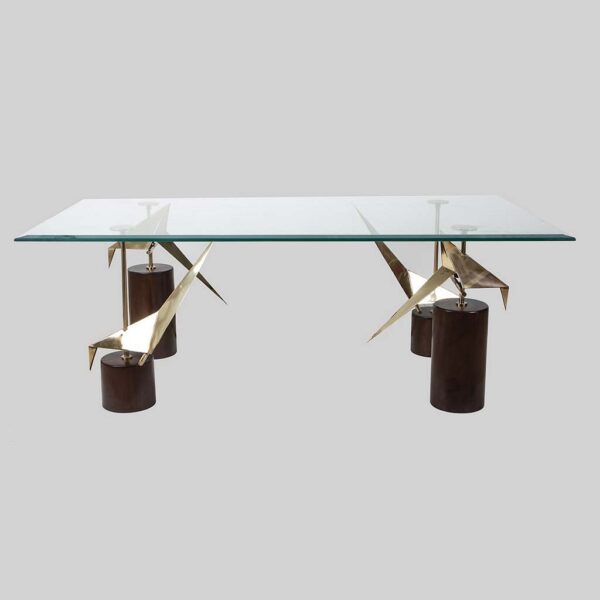 Ferox Table by CREO Home And Living Accents, showcasing a contemporary design that enhances indoor and outdoor décor in UAE homes, ideal for dining and entertaining.