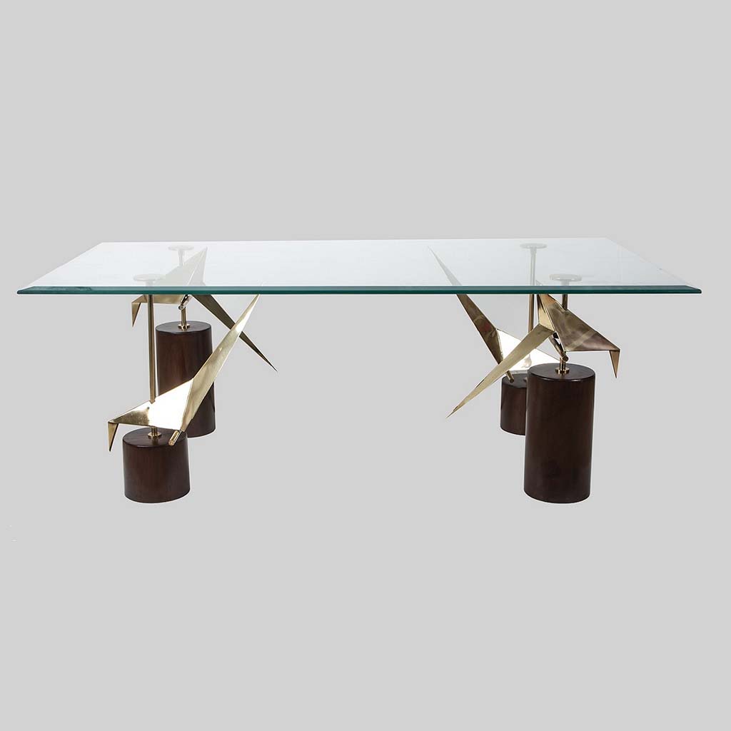 Ferox Table by CREO Home And Living Accents, showcasing a contemporary design that enhances indoor and outdoor décor in UAE homes, ideal for dining and entertaining.