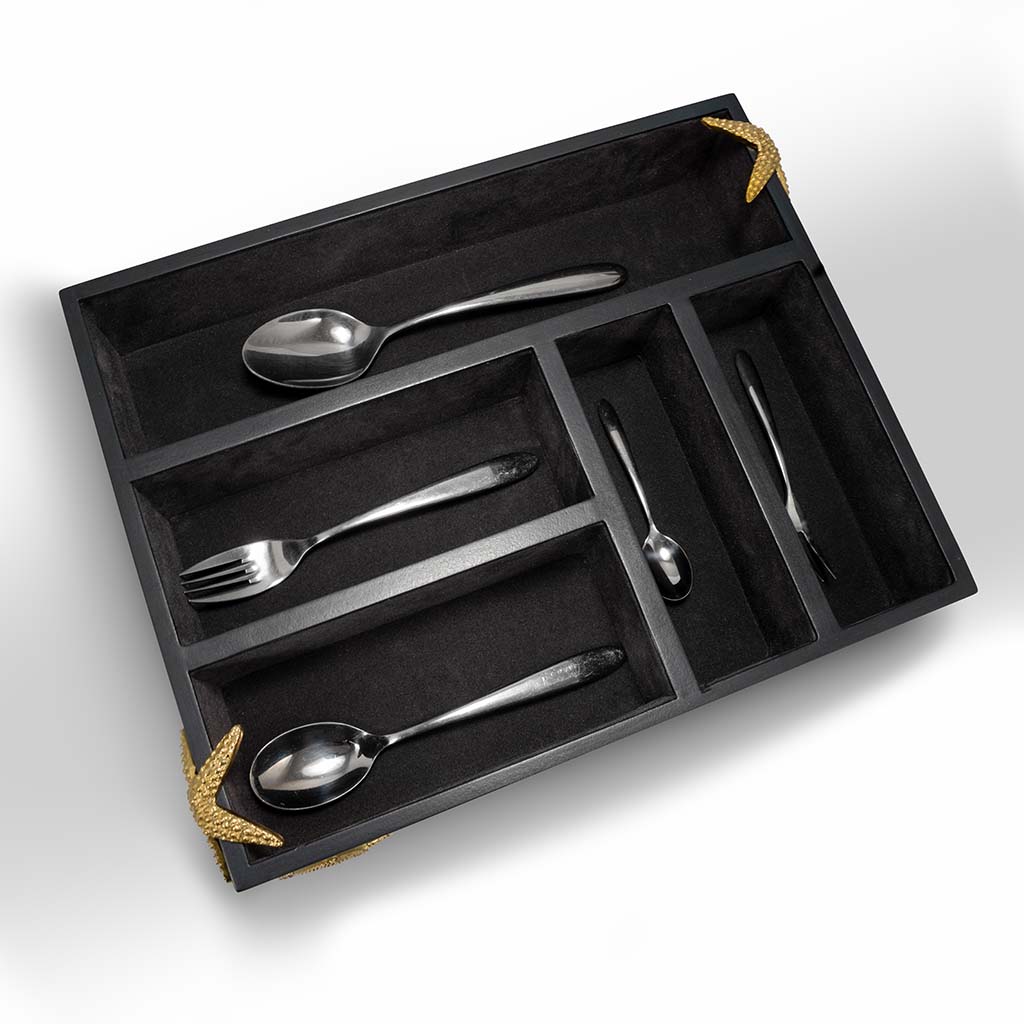 Lumen Cutlery Caddy by CREO Home And Living Accents, featuring a stylish design that keeps cutlery organized and enhances dining décor in UAE homes.