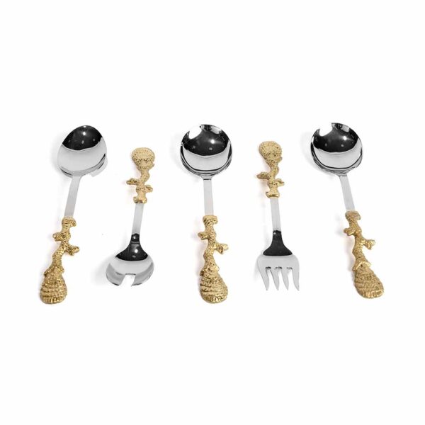 Coral Cutlery Set - 5pcs by CREO Home And Living Accents, featuring elegant design and durable materials, perfect for enhancing dining experiences in UAE homes.