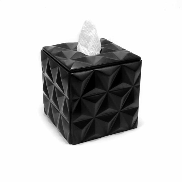 Prism Tissue Box featuring a contemporary geometric design, ideal for enhancing home décor while offering convenient tissue storage in UAE.