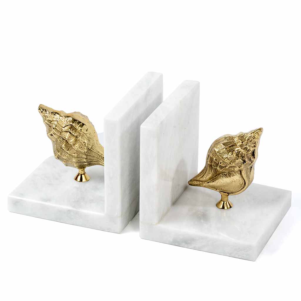 Seashell Bookend featuring a unique coastal design, perfect for organizing books and enhancing home décor with a beach-inspired theme in UAE.