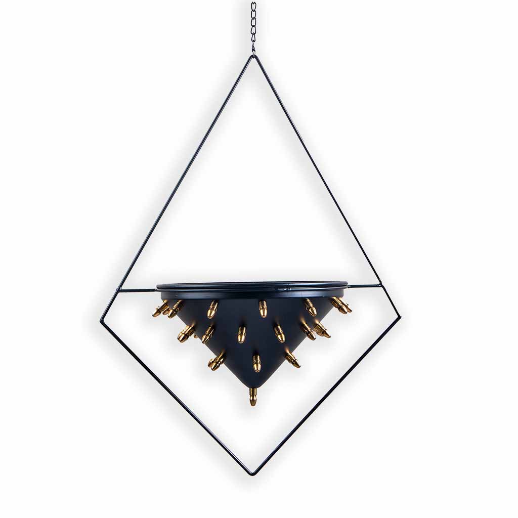 Vert Pyramid Bullet planter by CREO Home And Living Accents, showcasing a contemporary geometric design that enhances indoor and outdoor décor in UAE homes, perfect for stylish plant displays.