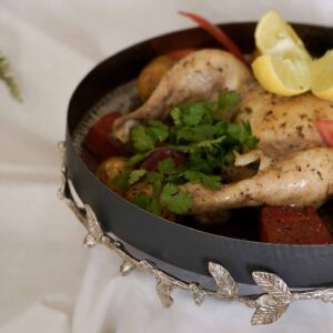 Flora Serving Flat Bowls